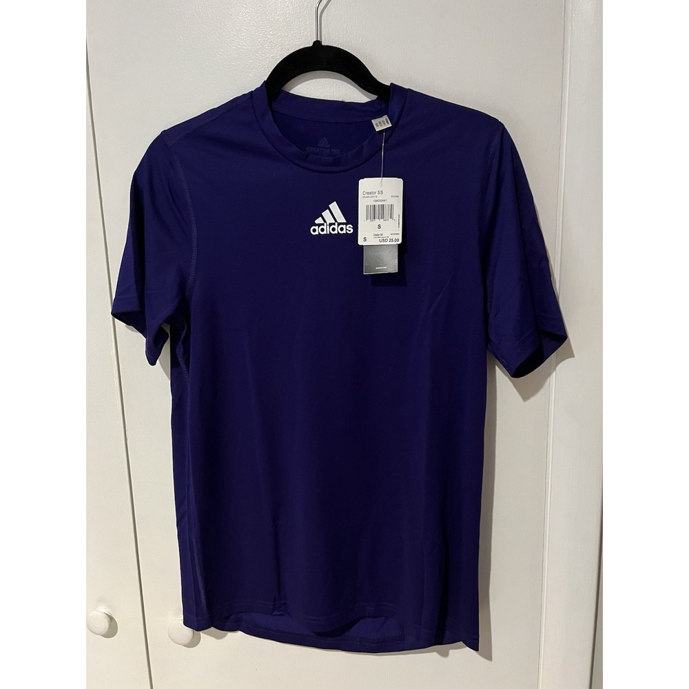 NWT Adidas Creator‎ SS Athletic T-shirt Purple Men's Small Short Sleeve Tee New